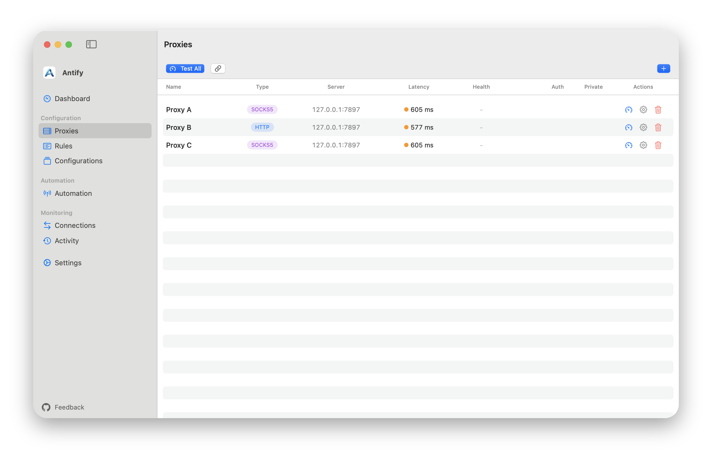 Antify Proxies